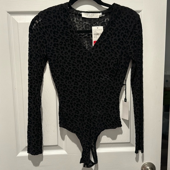 Astr Tops - animal print body suit